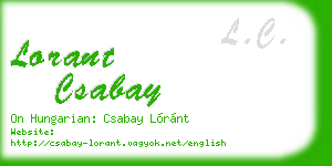 lorant csabay business card